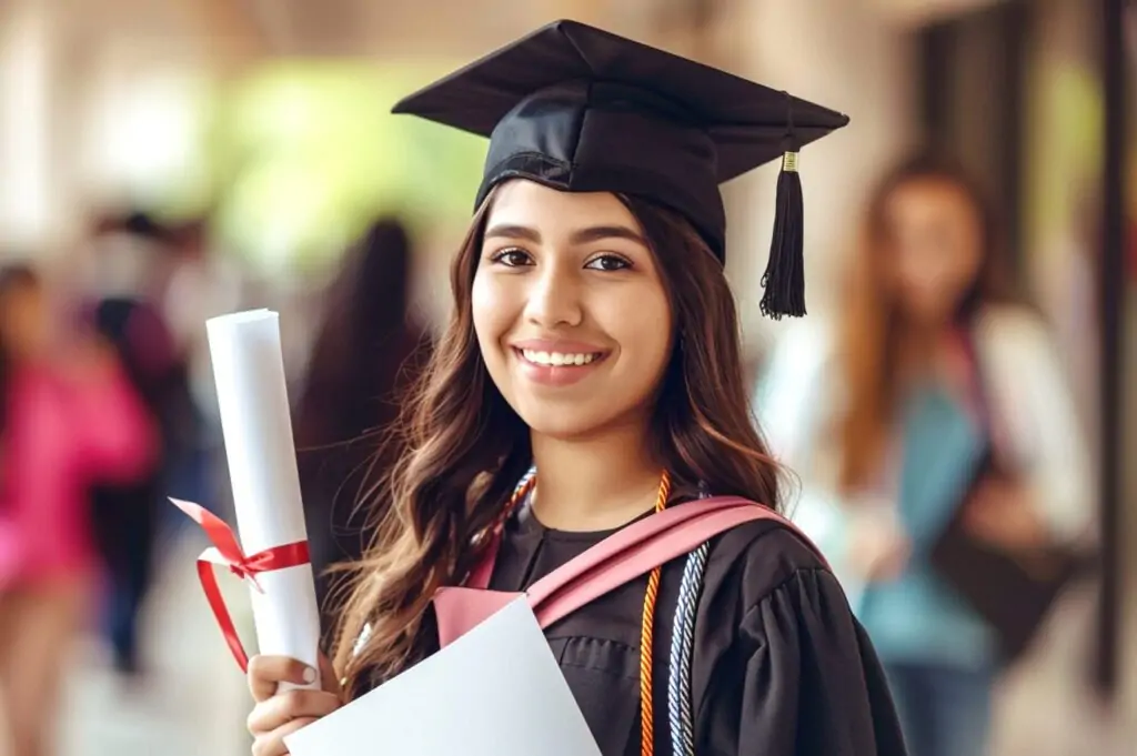 beautiful-college-girl-receiving-her-degree-carrying-papers-notepad